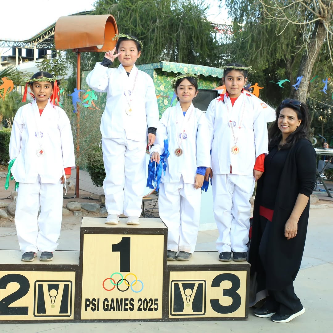 Medal winners on the podium at PSI Games 2025